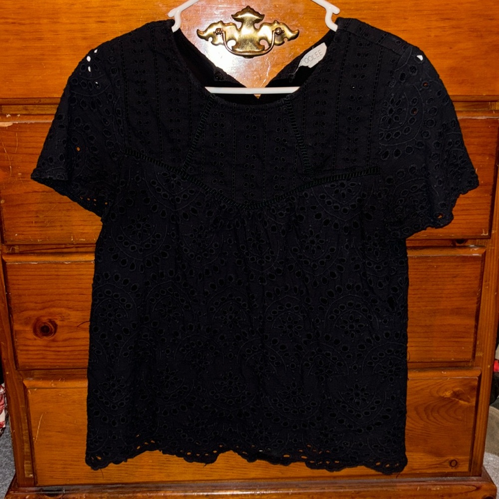 Black Roolee eyelet top